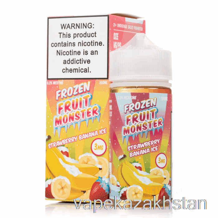 Vape Kazakhstan ICE Strawberry Banana - Frozen Fruit Monster - 100mL 0mg